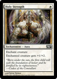 Holy Strength (Magic 2010 Core Set) Light Play