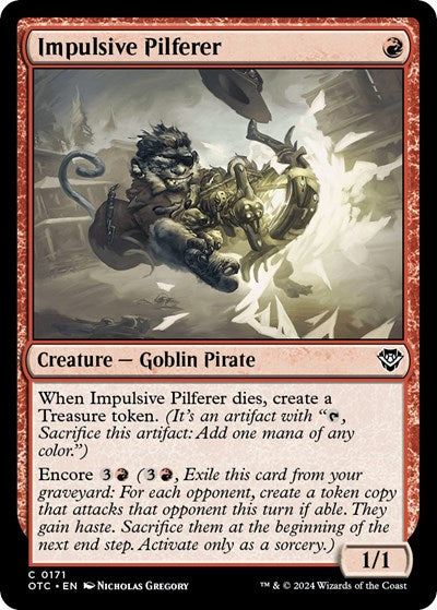 Impulsive Pilferer (Commander: Outlaws of Thunder Junction) Light Play