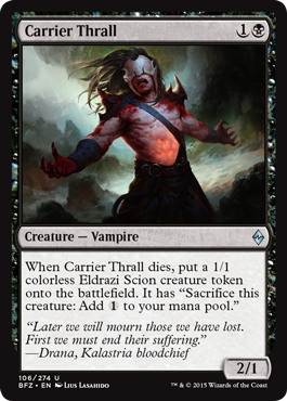 Carrier Thrall (Battle for Zendikar) Light Play Foil