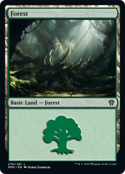 Forest (276) (Dominaria United) Light Play Foil