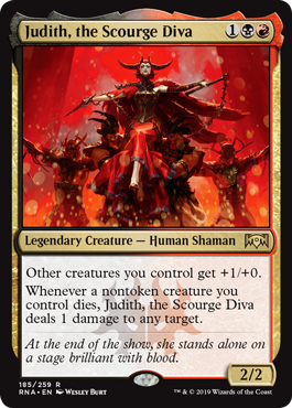 Judith, the Scourge Diva (Ravnica Allegiance) Light Play