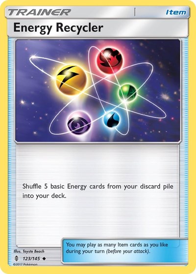 Energy Recycler (SM - Guardians Rising) Heavy Play Reverse Holofoil