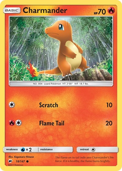 Charmander (SM - Burning Shadows) Medium Play
