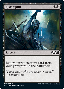 Rise Again (Magic 2021 Core Set) Light Play