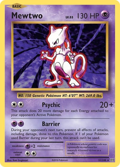 Mewtwo (XY - Evolutions) Light Play