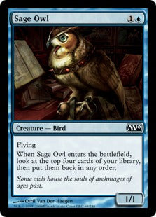 Sage Owl (Magic 2010 Core Set) Light Play
