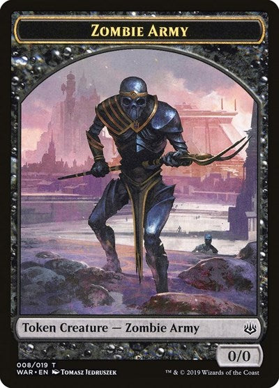 Zombie Army Token (008) (War of the Spark) Light Play