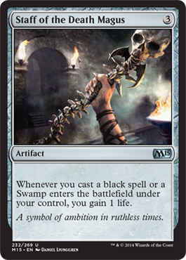Staff of the Death Magus (Magic 2015 Core Set) Light Play