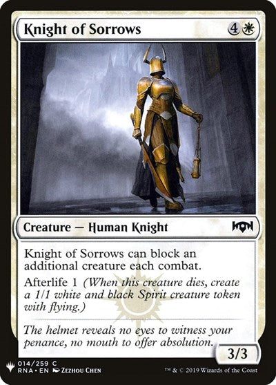 Knight of Sorrows (Mystery Booster) Light Play