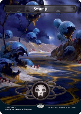 Swamp (237) (Borderless) (Unfinity) Light Play