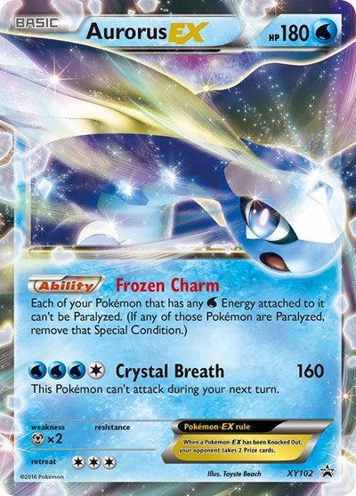 Aurorus EX - XY102 (XY Promos) Heavy Play Holofoil