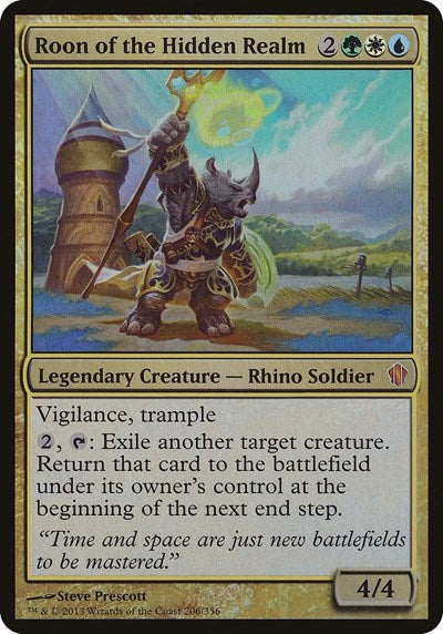 Roon of the Hidden Realm (Commander 2013) (Oversize Cards) Light Play Foil