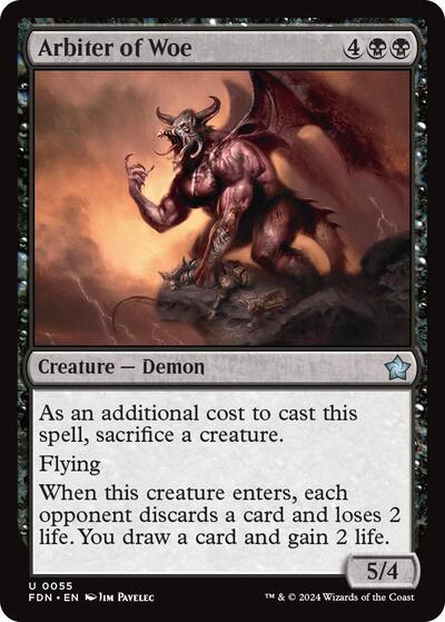 Arbiter of Woe (Foundations) Light Play Foil