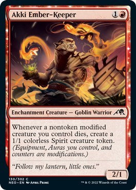 Akki Ember-Keeper (Kamigawa: Neon Dynasty) Light Play