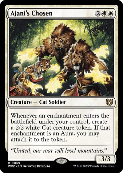 Ajani's Chosen (Commander: Wilds of Eldraine) Light Play