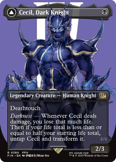Cecil, Dark Knight / Cecil, Redeemed Paladin (Borderless) (Universes Beyond: FINAL FANTASY) Light Play