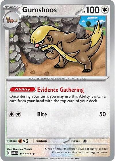 Gumshoos - 110 (ME01: Mega Evolution) Light Play