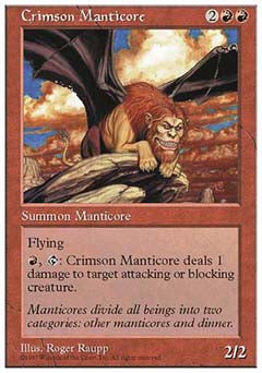 Crimson Manticore (5th Edition) Light Play