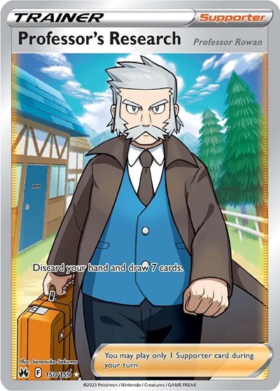 Professor's Research (Full Art) (Crown Zenith) Near Mint Holofoil