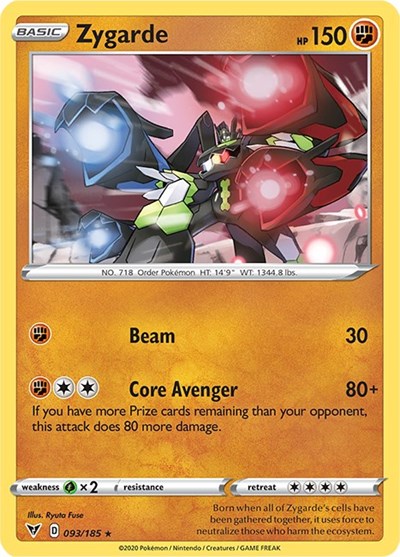 Zygarde (SWSH04: Vivid Voltage) Light Play Holofoil