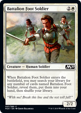 Battalion Foot Soldier (Magic 2020 Core Set) Light Play