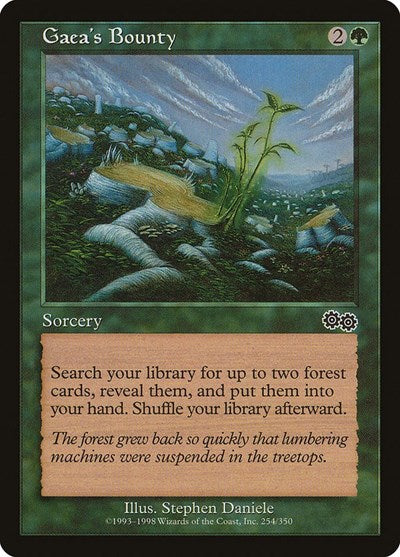Gaea's Bounty (Urza's Saga) Light Play