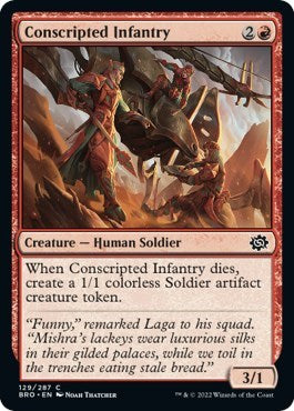 Conscripted Infantry (The Brothers' War) Light Play Foil