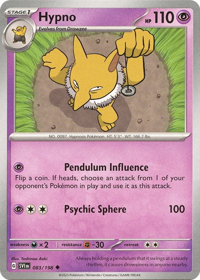 Hypno (Scarlet and Violet: Base Set) Light Play