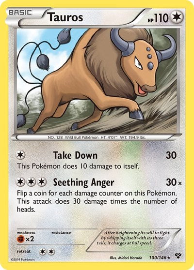 Tauros (XY Base Set) Medium Play