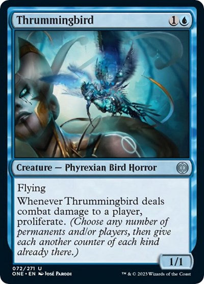 Thrummingbird (Phyrexia: All Will Be One) Light Play Foil