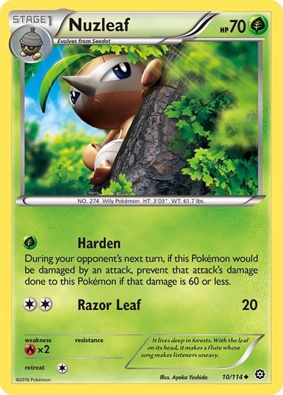 Nuzleaf (XY - Steam Siege) Medium Play