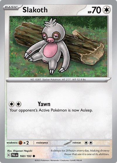 Slakoth (SV02: Paldea Evolved) Light Play Reverse Holofoil