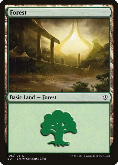 Forest (106) (Archenemy: Nicol Bolas) Light Play