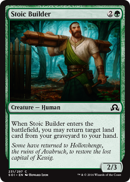 Stoic Builder (Shadows Over Innistrad) Light Play