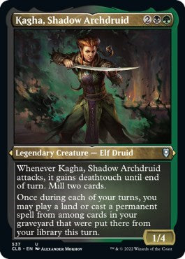 Kagha, Shadow Archdruid (Etched Foil) (Commander Legends: Battle for Baldur's Gate) Light Play Foil