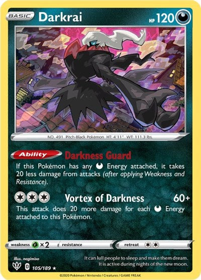 Darkrai (SWSH03: Darkness Ablaze) Light Play Holofoil