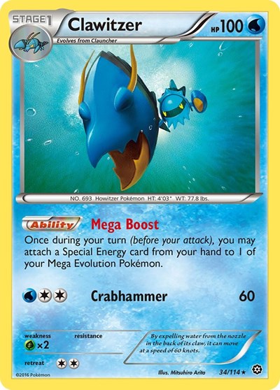 Clawitzer (XY - Steam Siege) Damaged / Poor