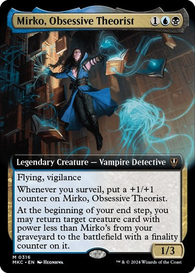 Mirko, Obsessive Theorist (Extended Art) (Commander: Murders at Karlov Manor) Light Play Foil