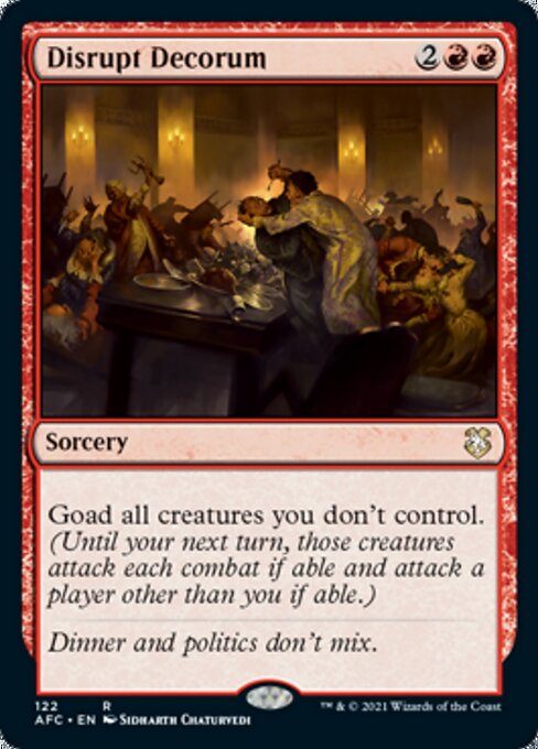 Disrupt Decorum (Commander 2021 Forgotten Realms) Light Play