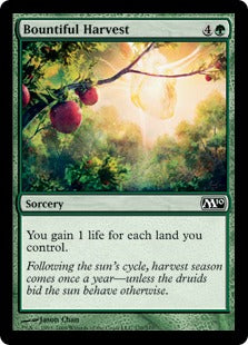 Bountiful Harvest (Magic 2010 Core Set) Light Play