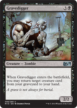 Gravedigger (Magic 2015 Core Set) Damaged / Poor