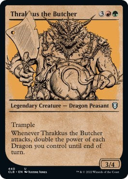 Thrakkus the Butcher (Showcase) (Commander Legends: Battle for Baldur's Gate) Light Play