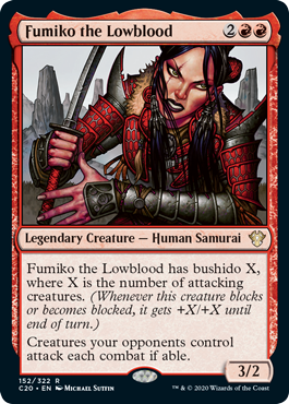 Fumiko the Lowblood (Commander 2020 Ikoria) Light Play