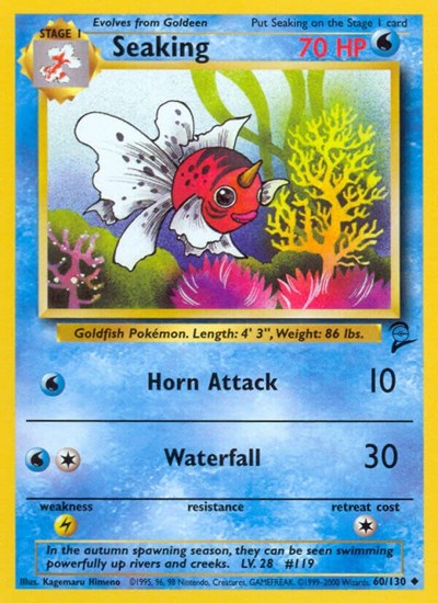 Seaking (Base Set 2) Damaged / Poor