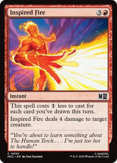 Inspired Fire (Commander: Marvel Super Heroes) Light Play Foil