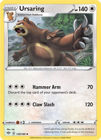 Ursaring (SWSH03: Darkness Ablaze) Light Play