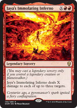 Jaya's Immolating Inferno (Dominaria) Light Play