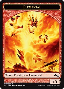 Elemental Token (011) (Unstable) Light Play Foil