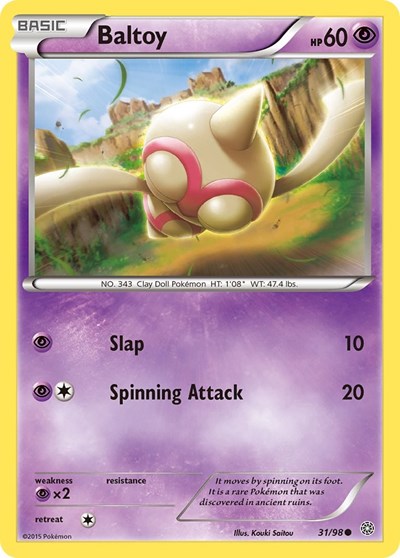 Baltoy (31) (XY - Ancient Origins) Damaged / Poor