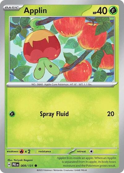 Applin (SV: Prismatic Evolutions) Light Play Reverse Holofoil